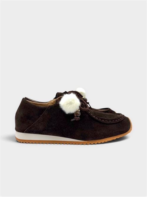 Mocassino t. moro scamosciato con pon pon IL LACCIO | 494351CROSTATDM